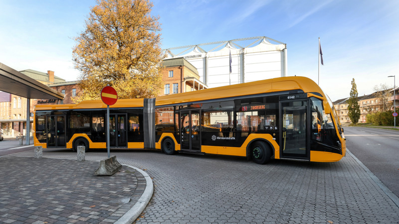 En av Värmlandstrafiks nya bussar i modell MAN.