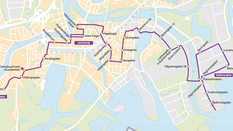 Ny linjedragning för linje 11 från och med 28 augusti 2023