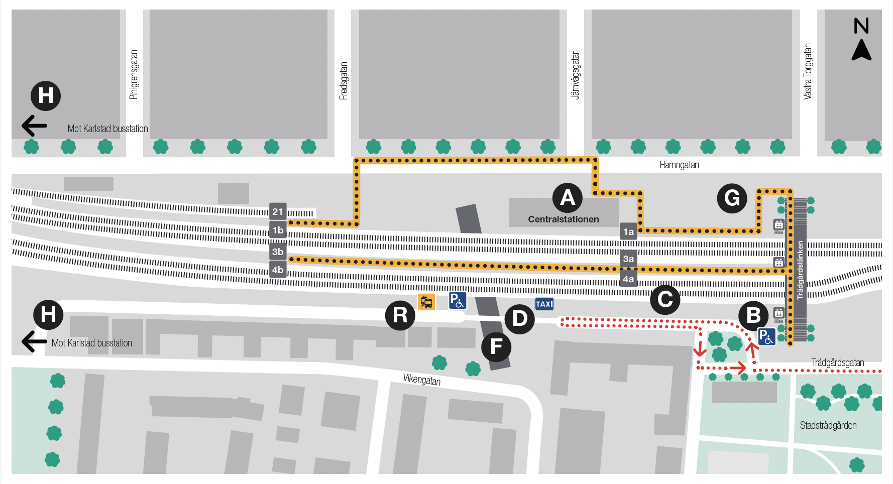 Så tar du dig till spåren på Karlstad Centralstation