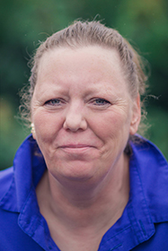 Porträttfoto av Marie-Louise Blom kock på Klarälvdalens folkhögskola.