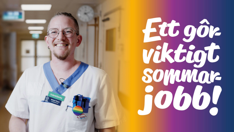 Michael Pillusch, tidigare sommarjobbare och nu undersköterska vid Sjukhuset Torsby.