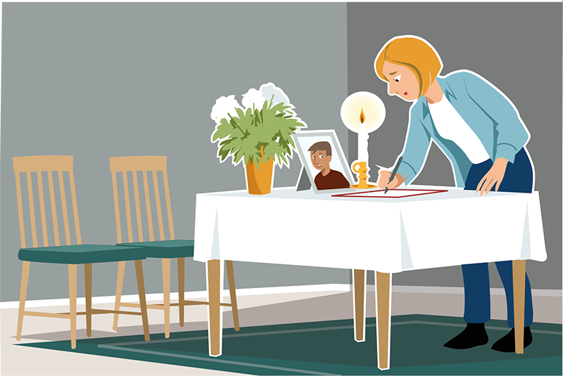 Illustration över en minnesplats.