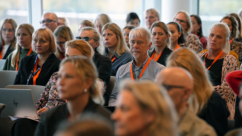 Personer som lyssnar på en föreläsning