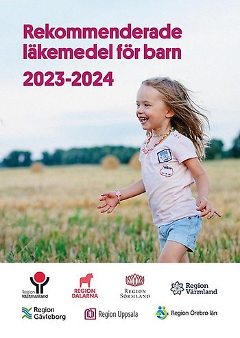 Framsida på foldern - Rekommenderade läkemedel för barn 2023-2024. 
