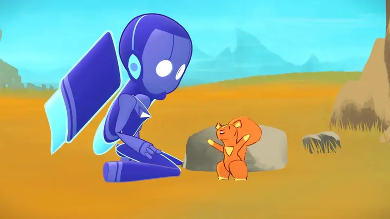 Bild på animerad rymdfigur